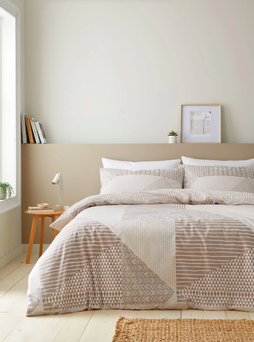 Lasrson Geo Natural Duvet Cover